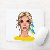 Tapis De Souris Ukrain Stop War Blonde (Avec souris)