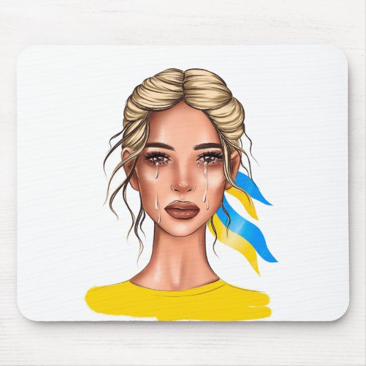 Tapis De Souris Ukrain Stop War Blonde (Devant)