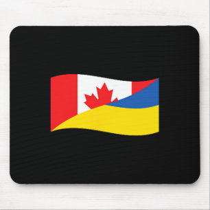Tapis De Souris Ukraine Canada Drapeau Double Unité Patriotique Tr