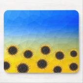Tapis De Souris Ukraine jaune bleu géométrie maillage motif Fleurs (Devant)