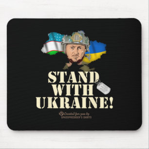 Tapis De Souris Ukraine Ouzbékistan Volodymyr Zelensky Soutenez 