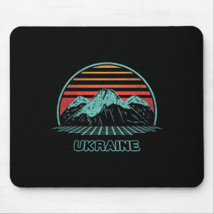 Tapis De Souris Ukraine Rétro Vintage Style 80s