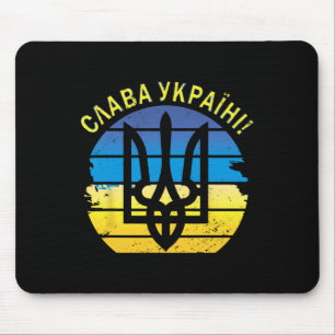 Tapis De Souris Ukraine Slava Ukraini T-shirt Zelensky Gloire à l'