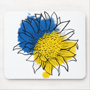 Tapis De Souris Ukraine Soutien au tournesol