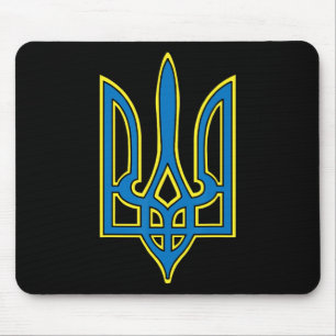 Tapis De Souris Ukraine Ukrainiens Ukrainien Kiev Trysub Drapeau 1