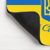 Tapis De Souris Ukrainian flag with coat of arms and custom text (Coin)