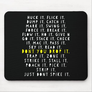 Tapis De Souris Ultimate Frisbee Jeu Langage Frowler Disc Golf P