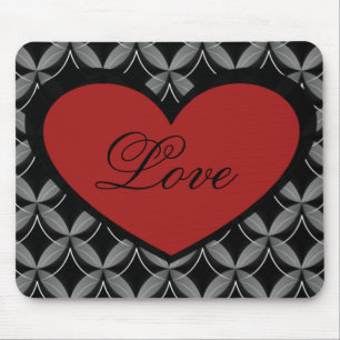 Tapis De Souris Ultra Glam Heart Mousepad, Rouge