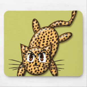 Tapis De Souris Ultra mignonne Anime Leopard Kitty
