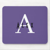 Tapis De Souris Ultra Violet violet moderne Monogramme mignon fill (Devant)