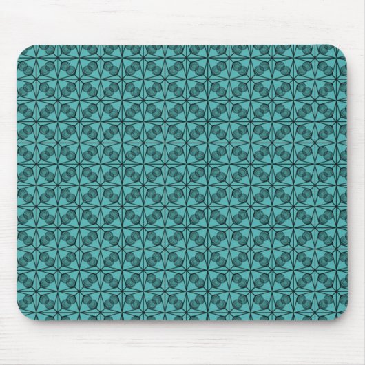 Tapis De Souris Ultramoderne Retro Mousepad, Turquoise (Devant)