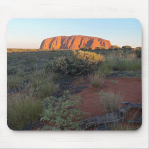 Tapis De Souris Uluru Sunrise et Flore du désert