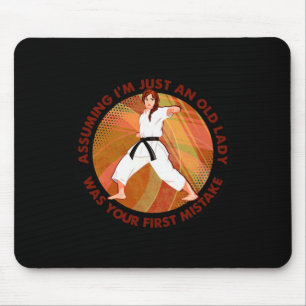Tapis De Souris Uming Je ne suis qu'une vieille dame Karate a été