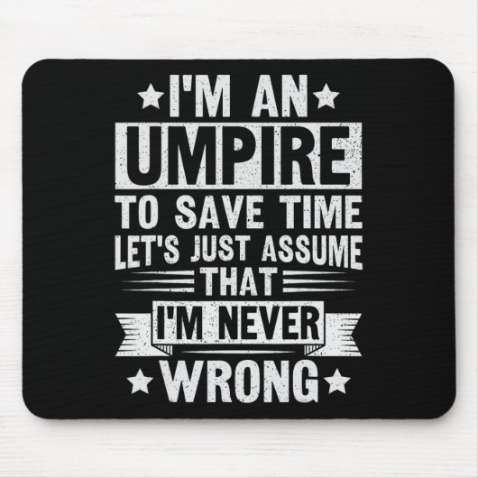 Tapis De Souris Umpire Funny Sketll Design For An Umpire  (Devant)