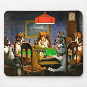 Tapis De Souris Un ami dans le besoin, chiens jouant au poker,