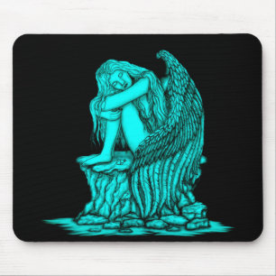 Tapis De Souris Un ange endormi sur la pierre