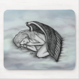 Tapis De Souris Un Ange endormi sur les nuages des cieux