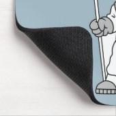 Tapis De Souris Un astronaute parasaurolophus tient le drapeau amé (Coin)