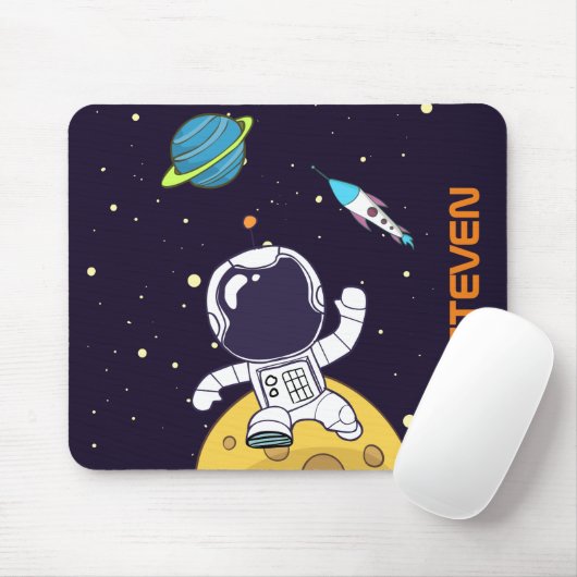 Tapis De Souris Un astronaute spatial flotte dans l'espace (Avec souris)