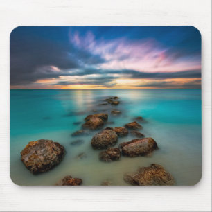 Tapis De Souris Un beau coucher du soleil au-dessus des Turcs et