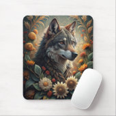 Tapis De Souris Un Beau Loup De Forêt (Avec souris)