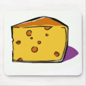 Tapis De Souris Un-cale-de-jaune-fromage-avec-trou-bruit-art (Devant)