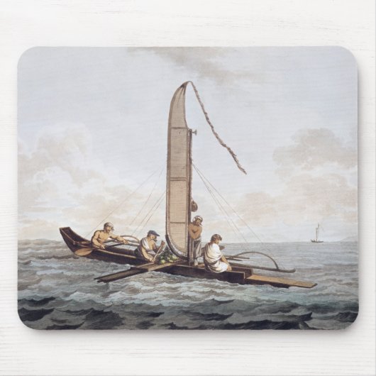 Tapis De Souris Un canoë de navigation d'Otaheite (Devant)
