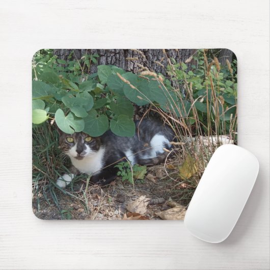Tapis De Souris Un chat qui se cache (Avec souris)