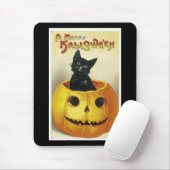 Tapis De Souris Un chaton joyeux Halloween (Avec souris)