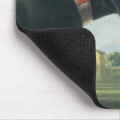 Tapis De Souris Un cheval noir exécutant le Courbette (Coin)