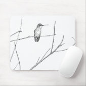 Tapis De Souris Un colibri sur un bâton (Avec souris)