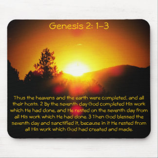 Tapis De Souris Un DIEU a béni le septième jour