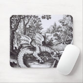 Tapis De Souris Un dragon dans la forêt (Avec souris)