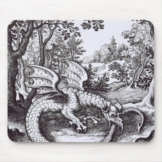 Tapis De Souris Un dragon dans la forêt (Devant)