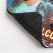 Tapis De Souris Un drone livre un cadeau de Noël (Coin)