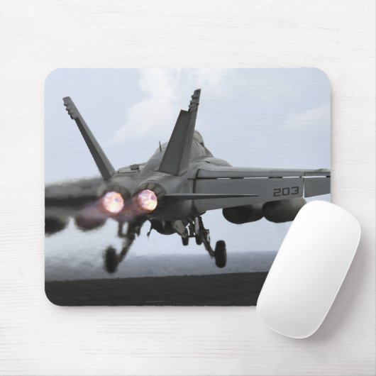 Tapis De Souris Un F/A-18E Super Hornet lance (Avec souris)