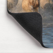 Tapis De Souris Un groupe de chevaux blancs dans la région de (Coin)