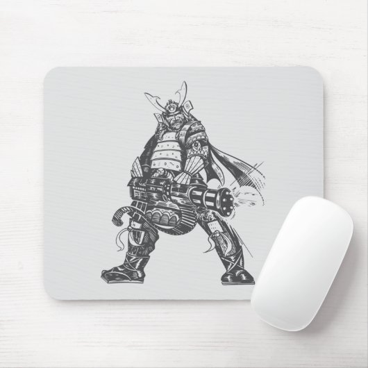 Tapis De Souris Un Guerrier Samouraï Avec Un Arme À Feu Rapide (Avec souris)