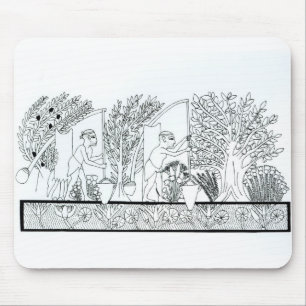 Tapis De Souris Un jardin égyptien antique (gravure) (photo de