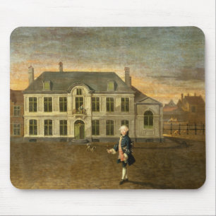 Tapis De Souris Un jeune noble se tenant avant un manoir (voir