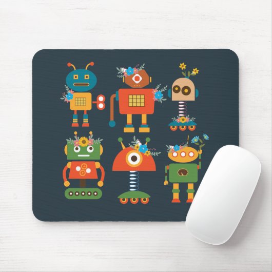 Tapis De Souris Un joli robot design pour enfants (Avec souris)