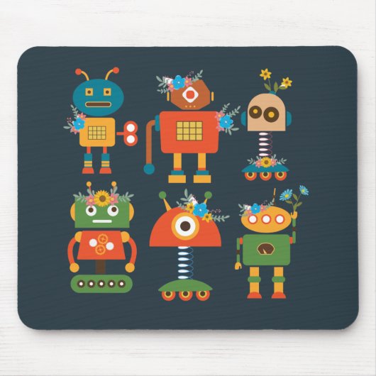 Tapis De Souris Un joli robot design pour enfants (Devant)