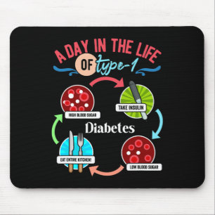 Tapis De Souris Un jour dans la vie du diabète de type 1