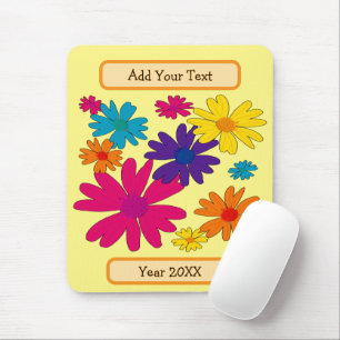 Tapis De Souris Un lit floral de fleurs de marguerite