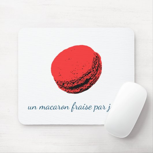 Tapis De Souris un macaron fraise par jour ! (Avec souris)