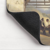 Tapis De Souris Un maréchal-ferrant chaussant un cheval (Coin)