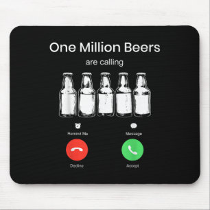 Tapis De Souris Un million de bières appellent l'écran de téléphon