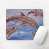 Tapis De Souris Un morceau de dauphins de saut (Avec souris)