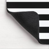 Tapis De Souris Un Motif classique à rayures blanches noires (Coin)