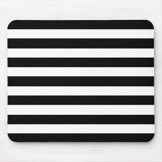 Tapis De Souris Un Motif classique à rayures blanches noires (Devant)